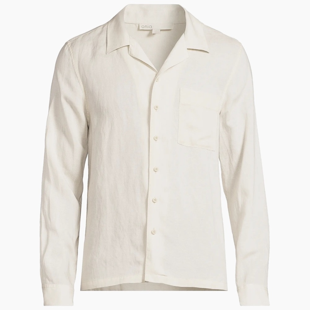 Onia Linen-Blend Camp Shirt - size XL - great condition